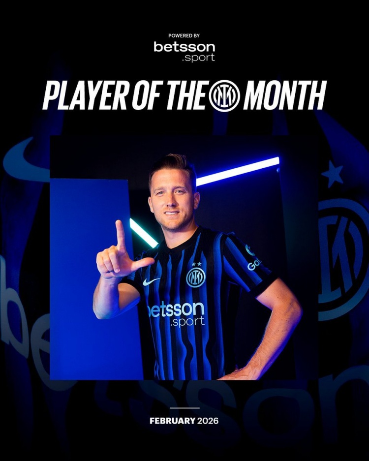 MK体育-出战7场打进2球，泽林斯基当选国米2月最佳球员